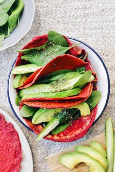 Beetroot Chickpea Flour Tortillas (gluten-free, vegan