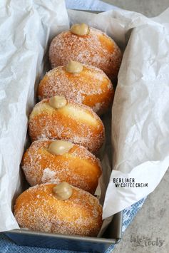 Berliners aka. Donuts with Coffee Cream