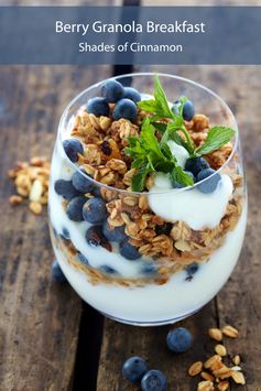 Berries yoghurt and granola Breakfast