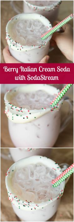 Berry Italian Cream Sodas