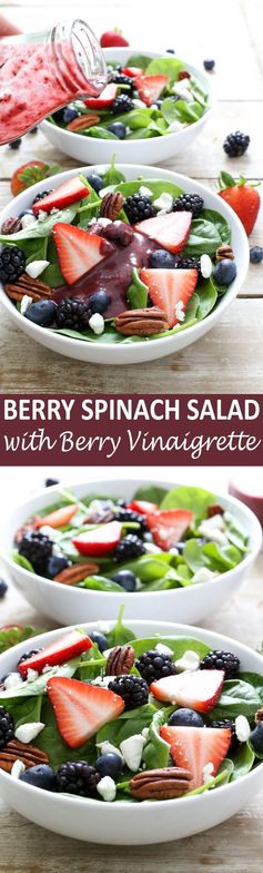 Berry Spinach Salad with Berry Balsamic Vinaigrette