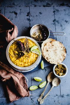 Bhaja Mung Daal Khichuri (Roasted Lentil and Rice Stew