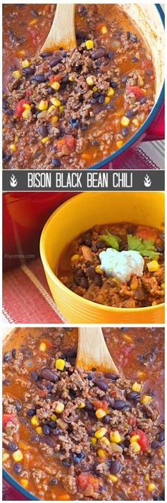 Bison Chili with Black Beans