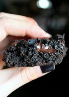 Black Bean Avocado Chocolate Chip Fudge Brownies (gluten-free & low-fat