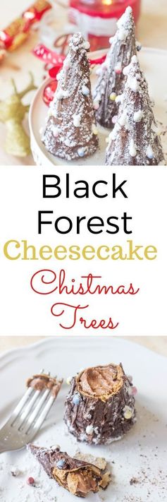 Black Forest Cheesecake Christmas Trees