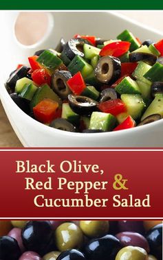 Black Olive, Red Pepper and Cucumber Salad