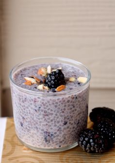 Blackberry Almond Chia Pudding