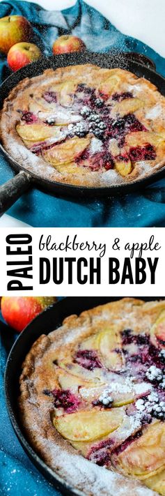 Blackberry & Apple Paleo Dutch Baby Pancake