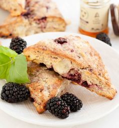 Blackberry Fontina Basil Scones