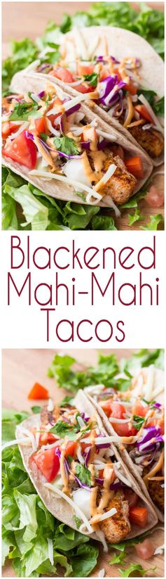 Blackened Mahi-Mahi Tacos with Chipotle Mayo