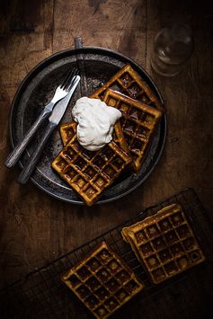 Blender Waffles With Coconut Cream