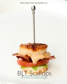 BLT Scallops with Herbed Mayo