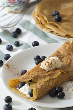 Blueberries & Cream Crepes