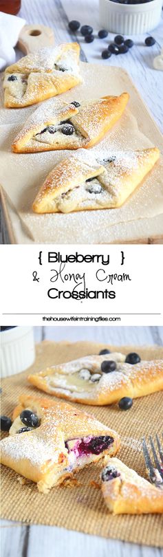 Blueberry & Honey Cream Croissants