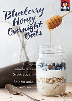 Blueberry and Honey Overnight Oats