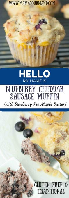 Blueberry Cheddar Sausage Muffins