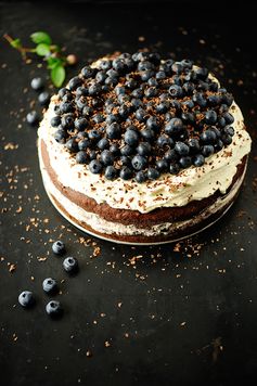 Blueberry chocolate cake