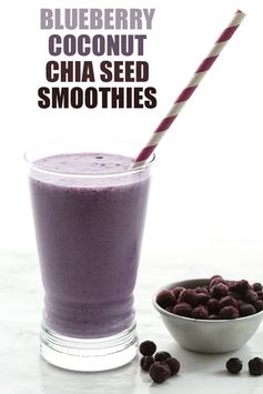 Blueberry Coconut Chia Smoothies