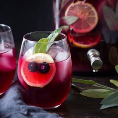 Blueberry Gin and Sage Punch