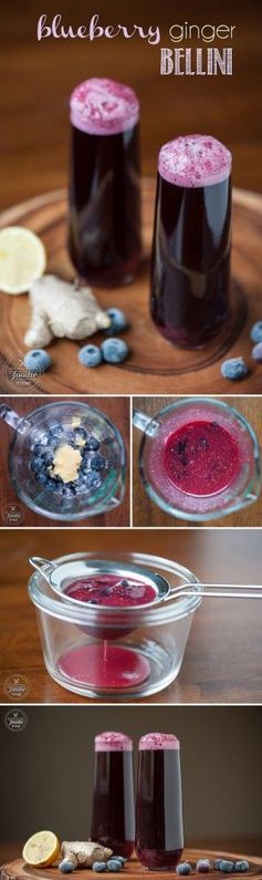 Blueberry Ginger Bellini