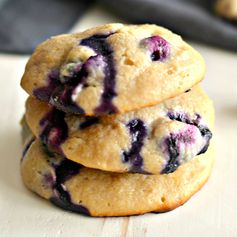 Blueberry Lemon Yogurt Breakfast Cookies