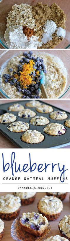 Blueberry Orange Oatmeal Muffins