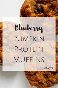 Blueberry Pumpkin Protein Muffins (Gluten Free