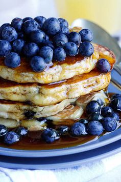 Blueberry Ricotta Flapjacks