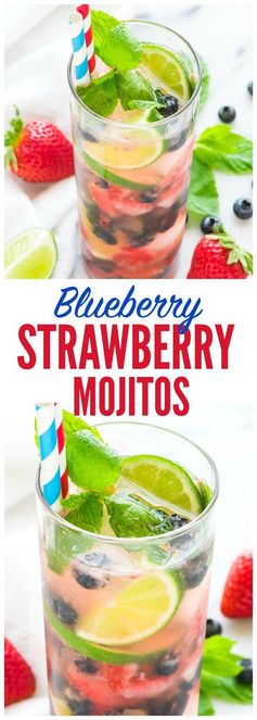 Blueberry Strawberry Mojito