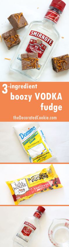 Boozy vodka fudge shots