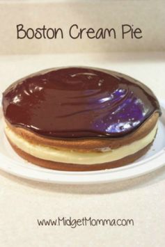 Boston Cream Pie Recipe with Homemade Vanilla Custard