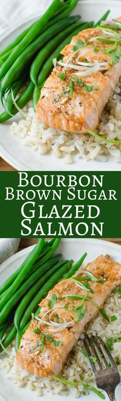 Bourbon Brown Sugar Glazed Salmon