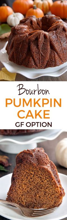 Bourbon Pumpkin Cake (gluten-free, whole grain, all-purpose flour options