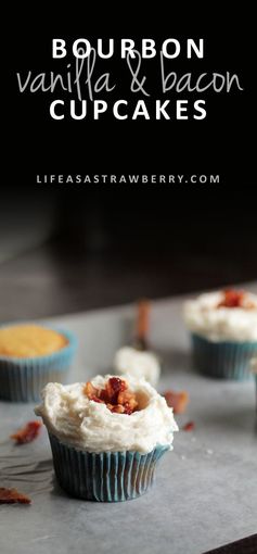 Bourbon Vanilla Bacon Cupcakes