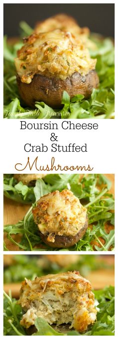Boursin Cheese & Crab Stuffed Mushrooms