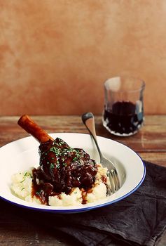 Braised Lamb Shanks in Port and Red Wine