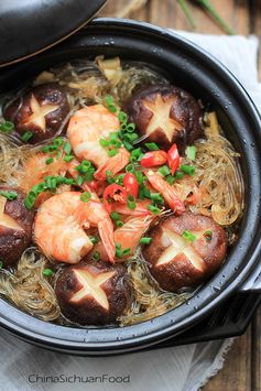 Braised Mung Bean Noodles with Shrimps