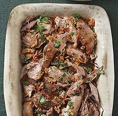 Braised Turkey Legs wth Crisp Pancetta and Parsley