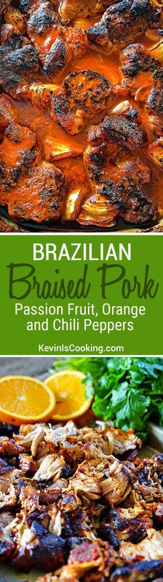 Brazilian Braised Pork in Passion Fruit, Orange and Guajillo Peppers