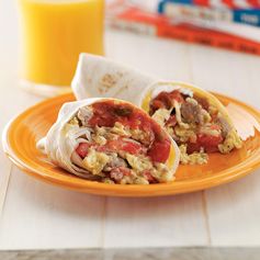 Breakfast Burritos with Sausage and Cheese