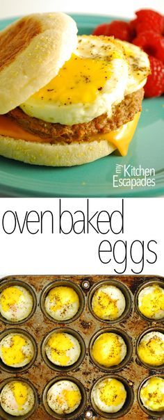 Breakfast Freezer Sandwiches with Oven Baked Eggs