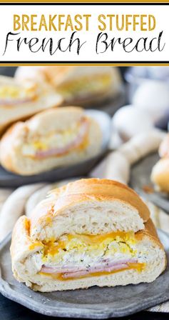 Breakfast Stuffed French bread