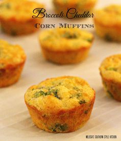 Broccoli Cheddar Corn Muffins