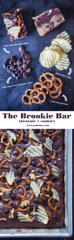 Brookie Recipe with Salty Sweet Snack Treats