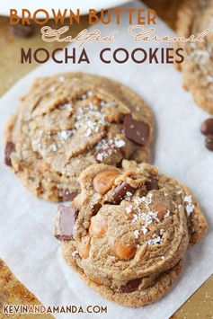 Brown Butter Salted Caramel Mocha Cookies