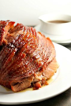 Brown Sugar and Beer Ham with Bourbon glaze