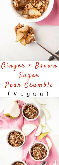 Brown Sugar Ginger Pear Crumble