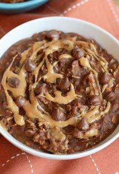 Brownie Batter Peanut Butter Swirl Oatmeal