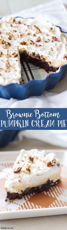 Brownie Bottom Pumpkin Cream Pie