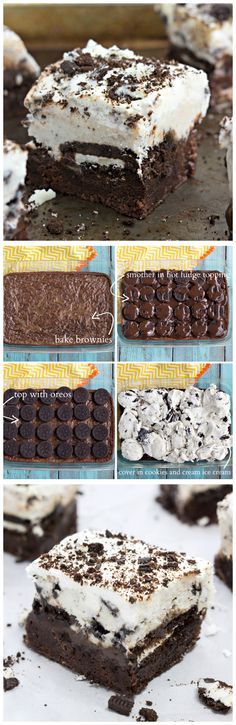 Brownie Oreo Ice Cream Bars